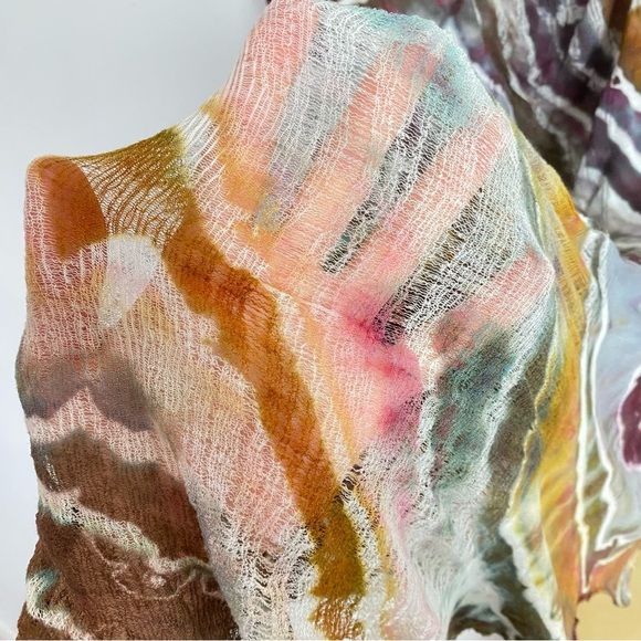 FP Free People We The Free Midi Tunic Dress Womens Small Geode Tie Dye Mesh Back - Picture 10 of 16